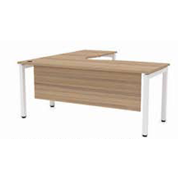 Mejor Rectangular Shape Desk C/W Steel Modesty Panel