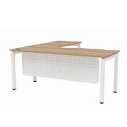 Mejor Rectangular Shape Desk C/W Steel Modesty Panel