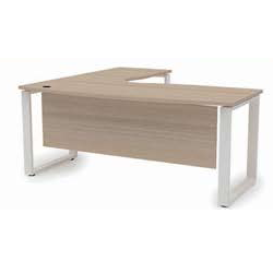 Monoco Executive L-Shape Desk C/W Steel Modesty Panel