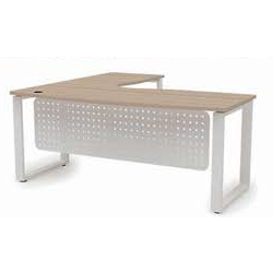 Monoco Executive L-Shape Desk C/W Wood Modesty Panel
